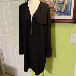 Express Black Zip-Front Dress